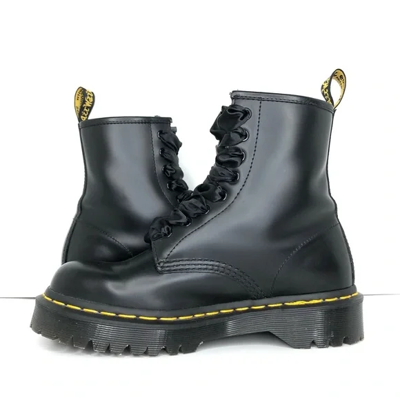 Dr Martens 1460 Bex Smooth Leather Platform Ankle Boots Women’s 7 Shoes - Picture 10 of 12